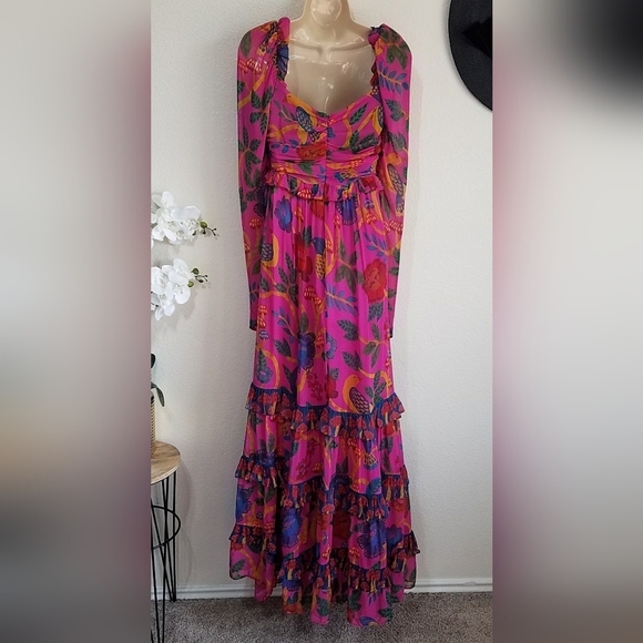 Farm Rio Pink Sweet Forest Maxi Dress - Picture 4 of 12